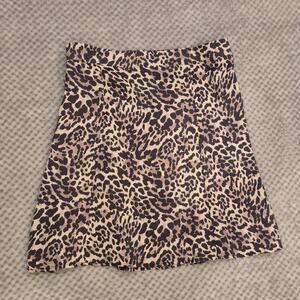 Nation LTD Safari Mini Skirt Medium Black Flirty Rock City Whimsy Animal